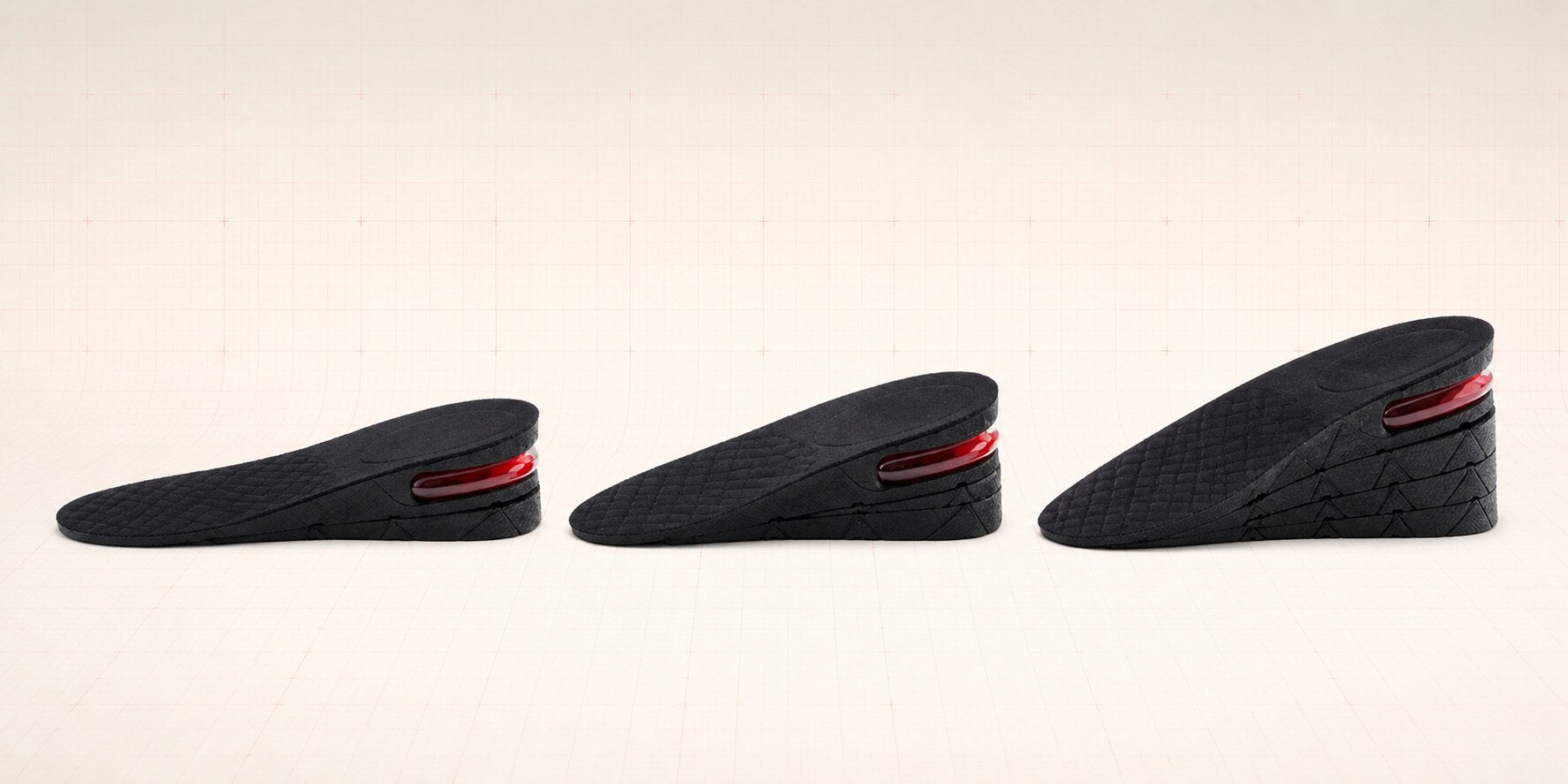 Comparaison des hauteurs GainCM 3 cm, 4,5 cm et 6 cm